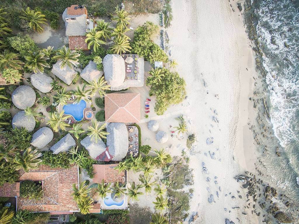 Overhead drone view of Present Moment